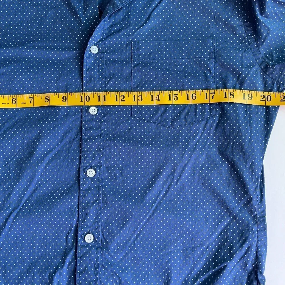 J.Crew Slim-fit Ludlow Premium Cotton Slim Fit Dress Shirt Blue Polka Dot Size L